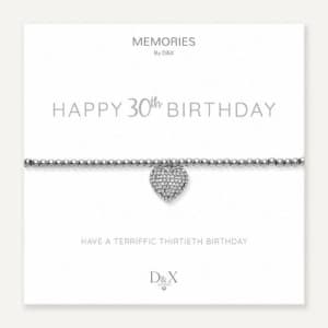 Memories Heart Bracelet - Happy 30th Birthday!