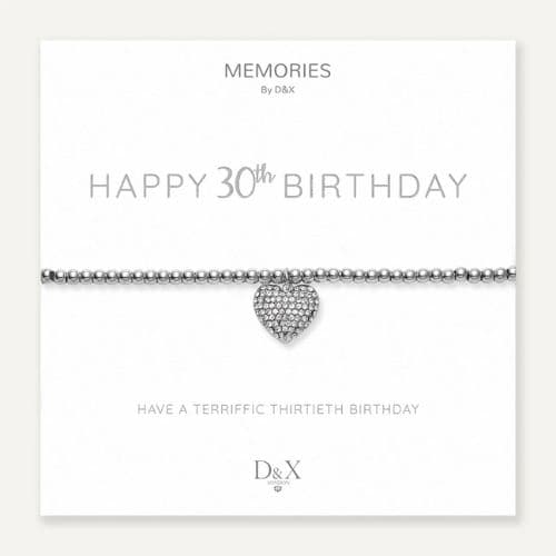 Memories Heart Bracelet - Happy 30th Birthday!