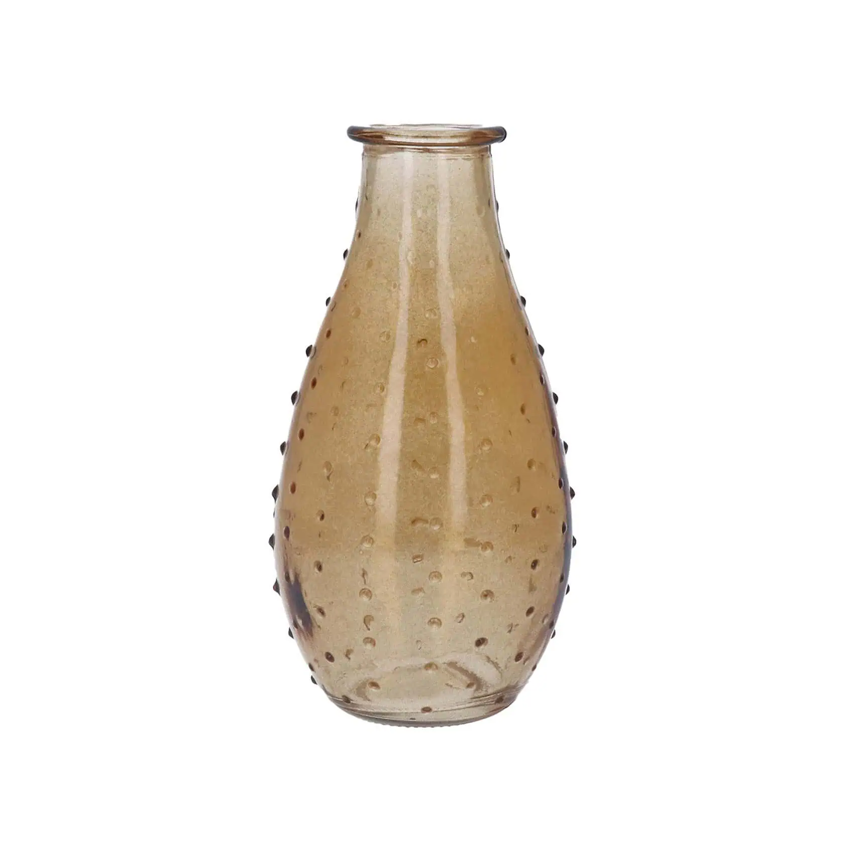 Gisela Graham Light Amber Dimple Pear Vase - Jaro Design Studio - 1 Gisela Graham Light Amber Dimple Pear Vase