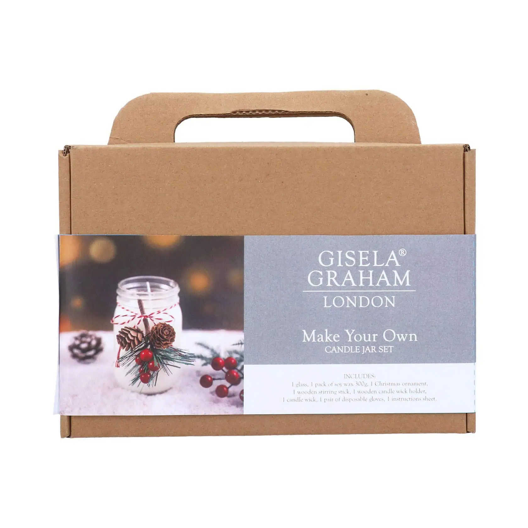Gisela Graham, Make Your Own Christmas Unscented Candle Jar - Jaro Design Studio - 1 Gisela Graham, Make Your Own Christmas Unscented Candle Jar