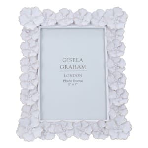 Gisela Graham Antique White Anemone Picture Frame (5