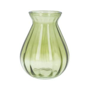 Gisela Graham Olive Green Posy Glass Vase