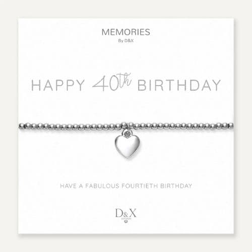Memories Heart Bracelet – Happy 40th Birthday!