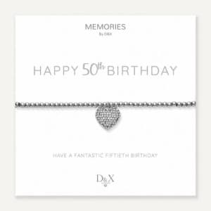 Memories Heart Bracelet - Happy 50th Birthday!