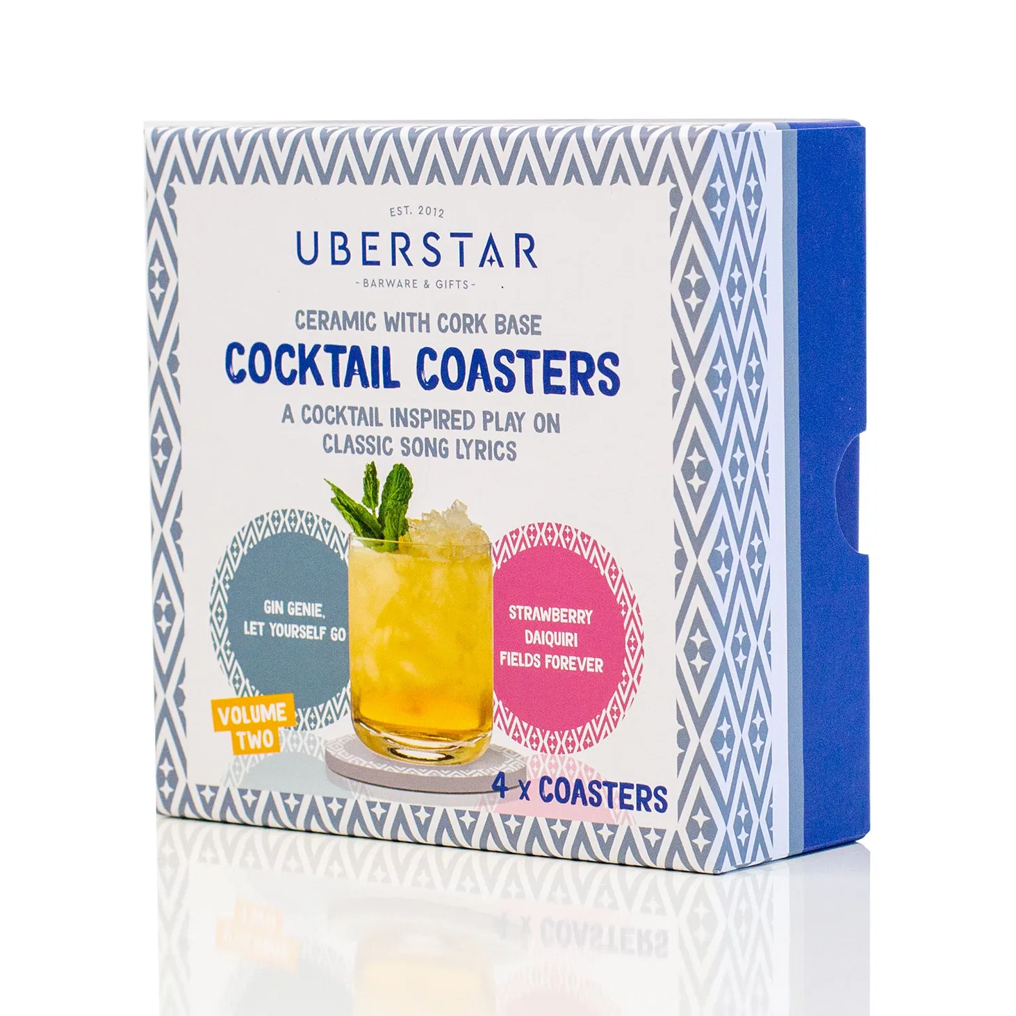 UBERSTAR Ceramic Cocktail Coasters