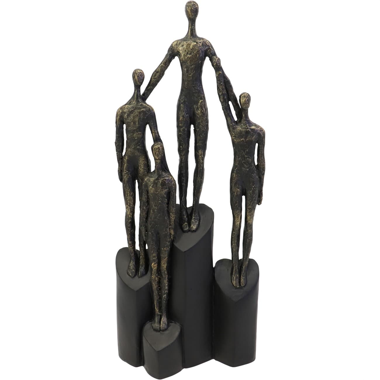 Abstract Family Sculpture on Hearts Plinth