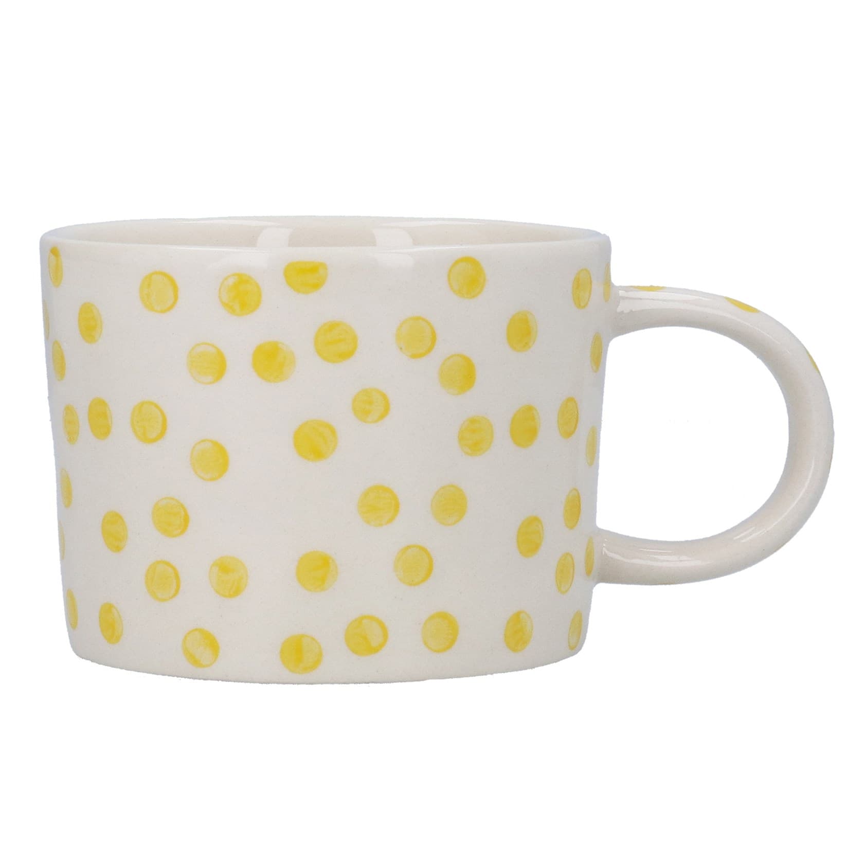Gisela Graham Yellow Dots Stoneware Mug - Jaro Design Studio - 1 Gisela Graham Yellow Dots Stoneware Mug