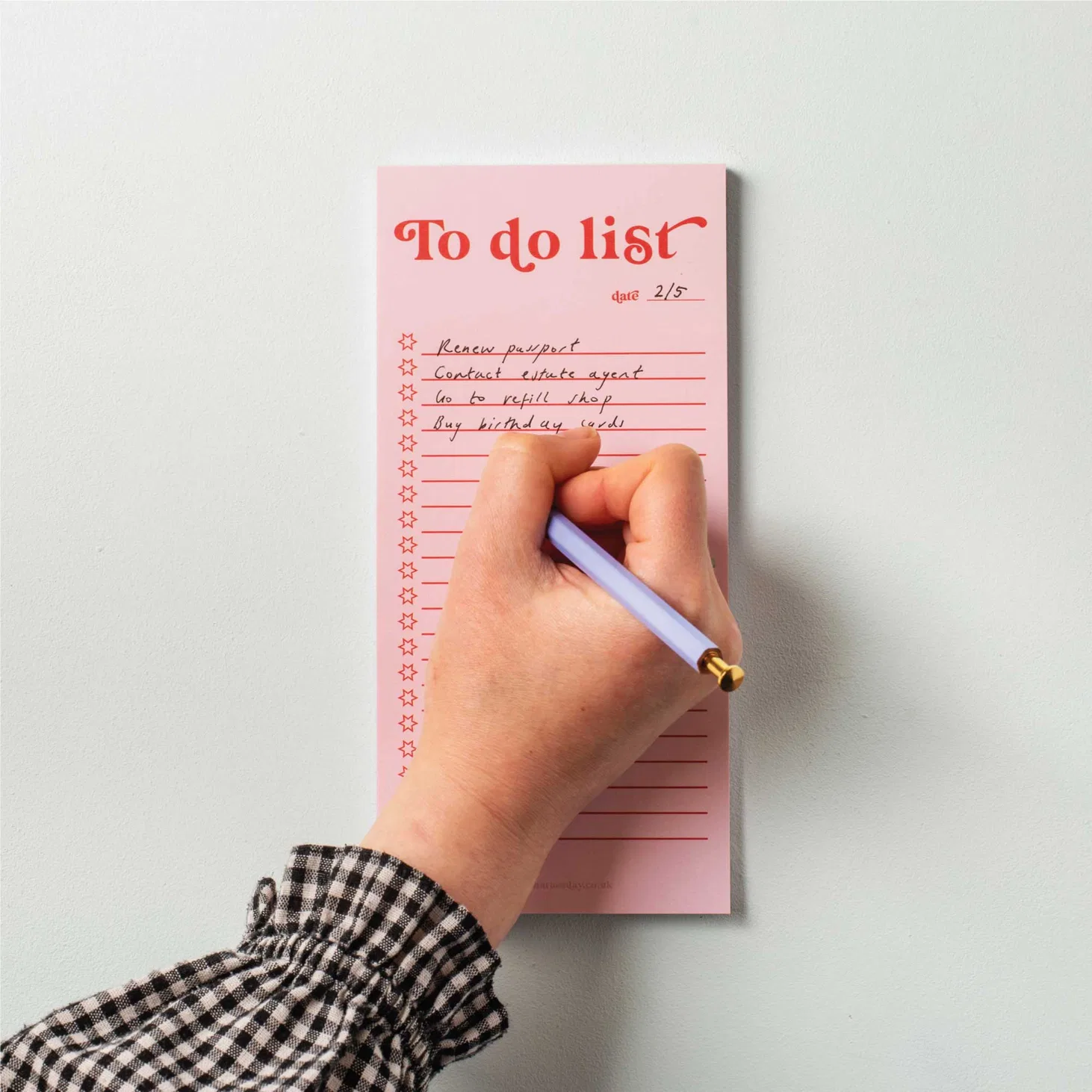 Good Tuesday, To Do List Pad - Pink & Red - Jaro Design Studio - 2 Good Tuesday, To Do List Pad - Pink & Red - Image 2