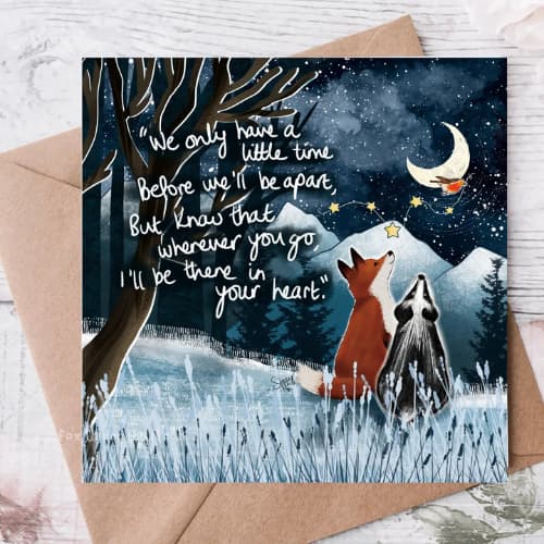 Fox Under The Moon – ‘A Little Time’ Card - Image 2