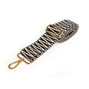 Alice Wheeler - Black Zig Zag Woven Shoulder Strap