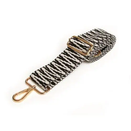 Alice Wheeler - Black Zig Zag Woven Shoulder Strap