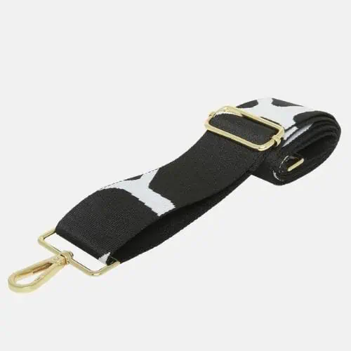 Alice Wheeler - Black and White Giraffe Woven Shoulder Strap