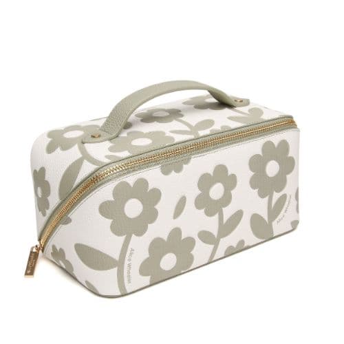 Alice Wheeler Pistachio Floral Train Case