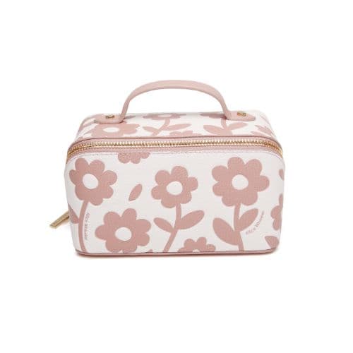 Alice Wheeler Pink Floral Mini Train Case