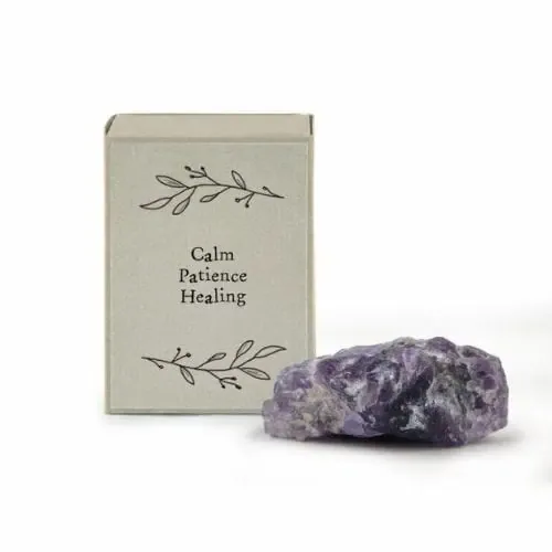 East Of India, Matchbox Amethyst Crystal - Calm/Patience/Healing - Image 3