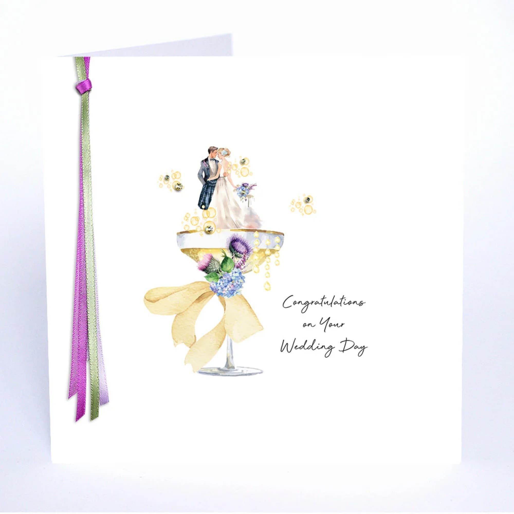 Five Dollar Shake Ribbons and Roses - Congratulations Wedding Day