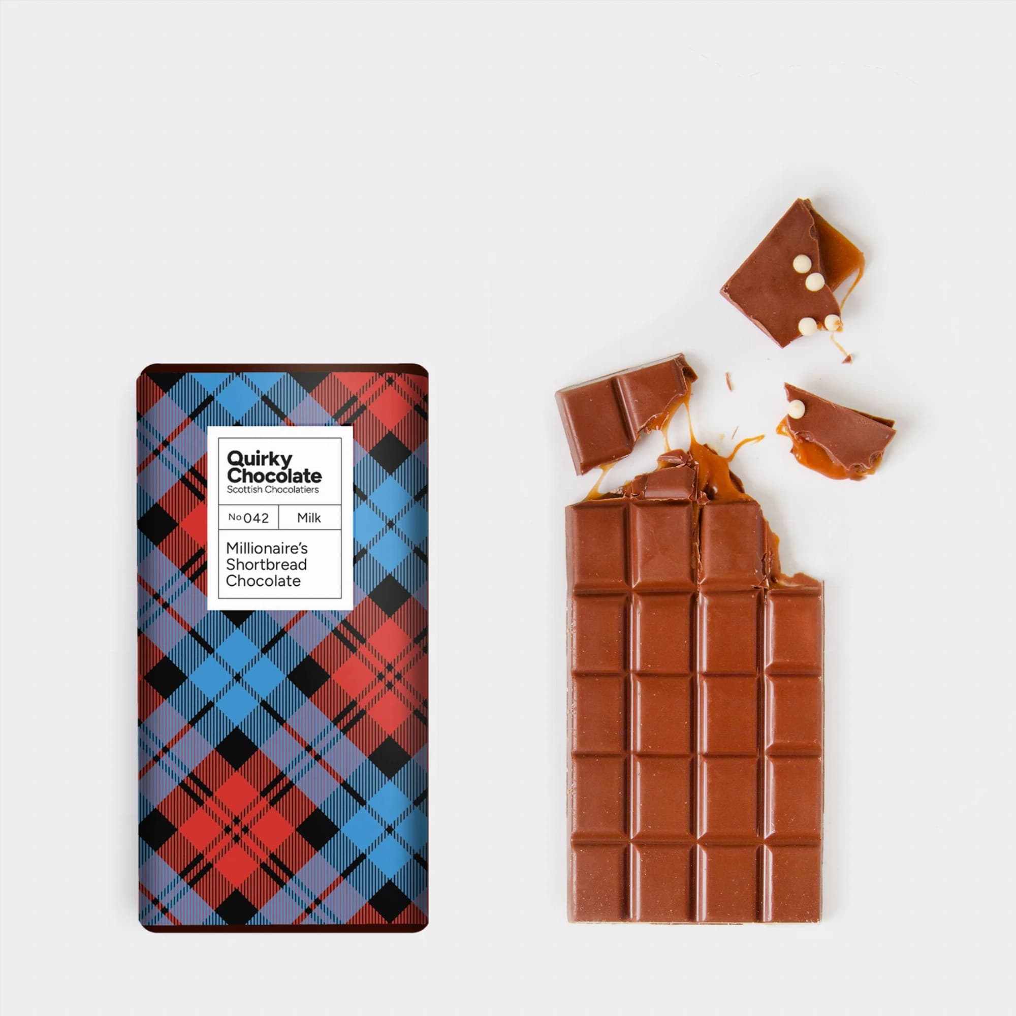 Quirky Chocolate - Millionaire's Shortbread Chocolate Bar, 100g - Jaro Design Studio - 1 Quirky Chocolate - Millionaire's Shortbread Chocolate Bar, 100g