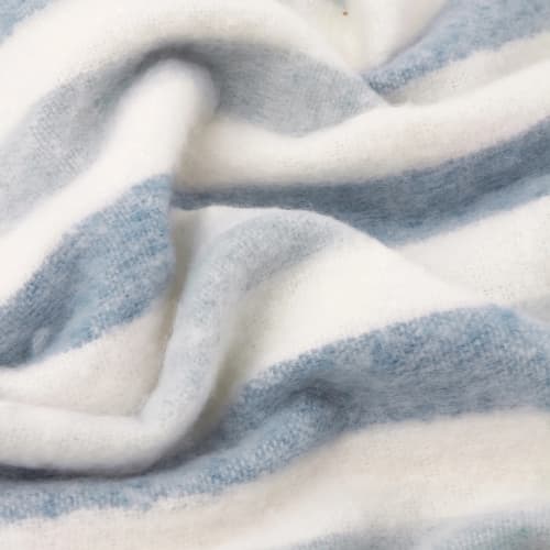Beechwood Woven Stripe Throw Sky Blue - Image 4