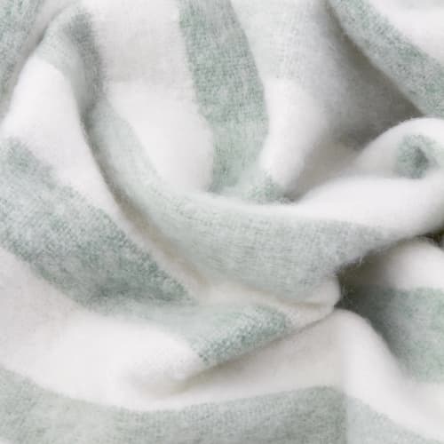 Beechwood Woven Stripe Throw Moorland Green - Image 4