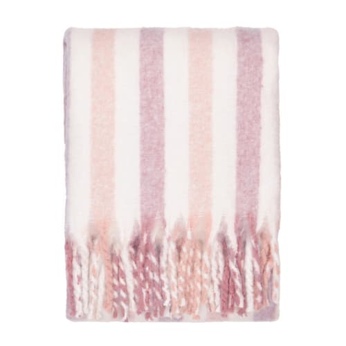 Beechwood Woven Stripe Throw Camellia - Image 5