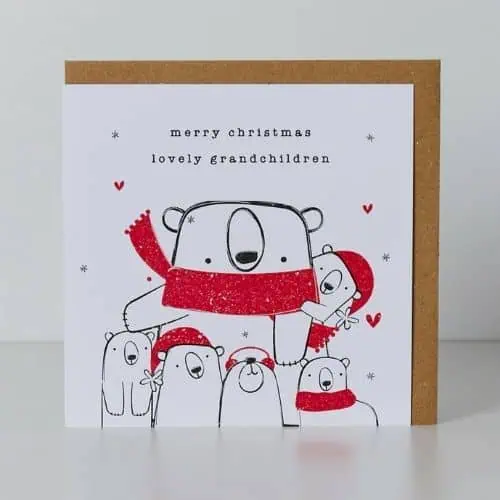 Belly Button Christmas Bears Lovely Grandchildren Card