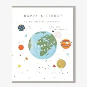 Belly Button Designs Best Grandson Ever Greetings Card