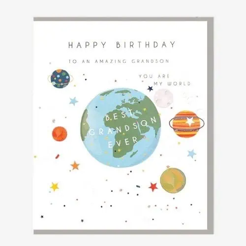 Belly Button Designs Best Grandson Ever Greetings Card - Jaro Design Studio - 1 Belly Button Designs Best Grandson Ever Greetings Card