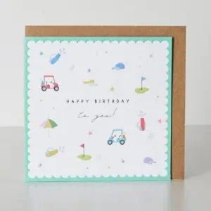 Belly Button Designs Golf Happy Birthday Greeting Card