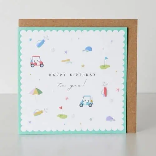 Belly Button Designs Golf Happy Birthday Greeting Card