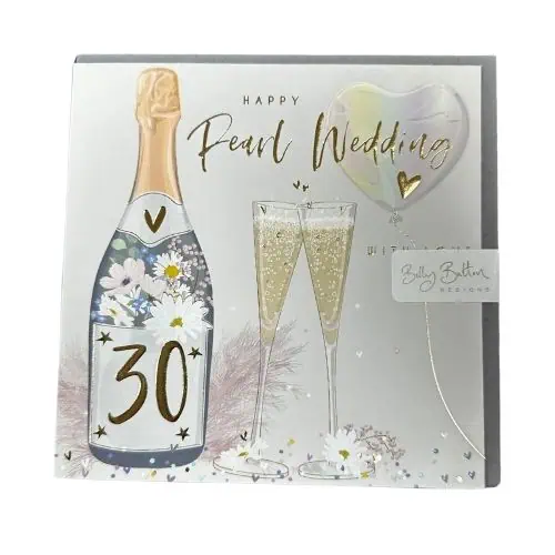 Belly Button Designs Pearl Wedding Greetings Card