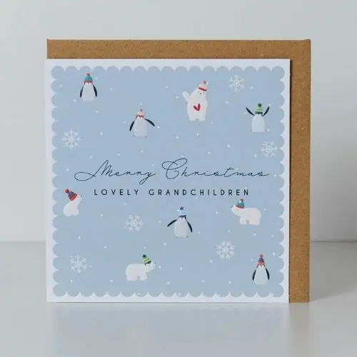 Belly Button Merry Christmas Lovely Grandson Card