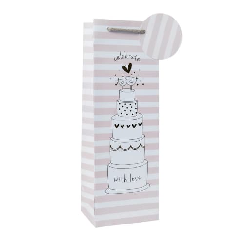 Belly Button Bubble, Wedding Hearts and Birds Bottle Bag