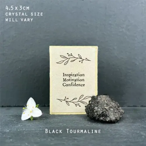 East Of India, Matchbox Black Tourmaline Crystal – Inspiration/Motivation/Confidence - Jaro Design Studio - 1 East Of India, Matchbox Black Tourmaline Crystal – Inspiration/Motivation/Confidence