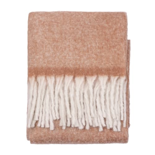 Cozy Woven Tasselled Throw Rust