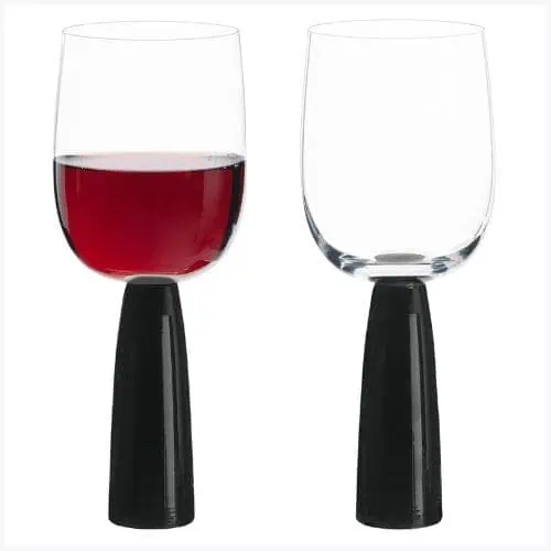 DRH Collection - Oslo Wine Glasses Black, Set of 2 - Jaro Design Studio - 1 DRH Collection - Oslo Wine Glasses Black, Set of 2