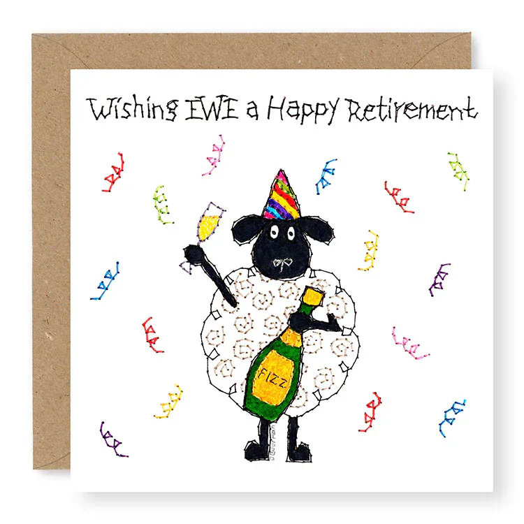 Hey EWE Party Fizz Retirement Card