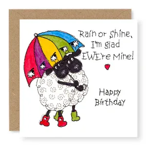 Hey EWE Rain or Shine Birthday Card