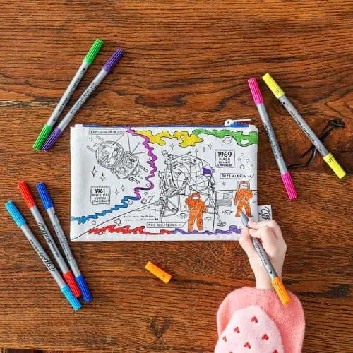 Eatsleepdoodle - Space Explorer Pencil Case - Jaro Design Studio - 2 Eatsleepdoodle - Space Explorer Pencil Case - Image 2