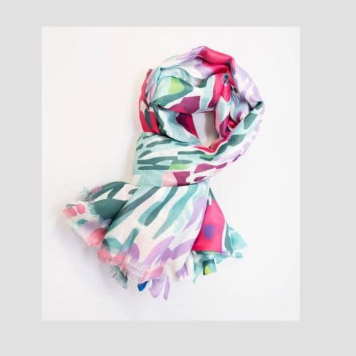 Weavermill Floral Print Scarf - Tropical