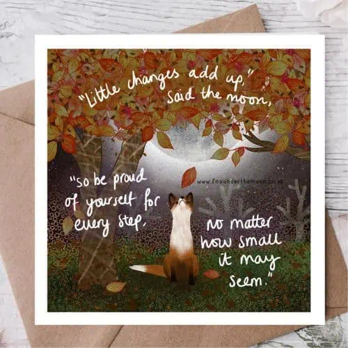 Fox Under The Moon - 'Changes' Card - Jaro Design Studio - 1 Fox Under The Moon - 'Changes' Card