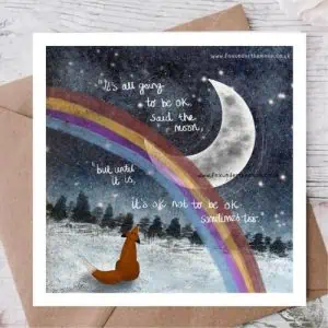 Fox Under The Moon - 'It's OK' Card
