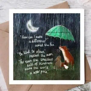 Fox Under The Moon - 'Kindness' Card
