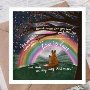 Fox Under The Moon - 'Love Is Love' Card