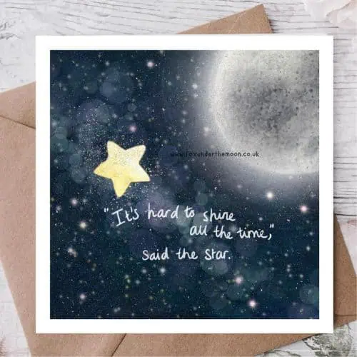 Fox Under The Moon - 'Star' Card - Jaro Design Studio - 1 Fox Under The Moon - 'Star' Card