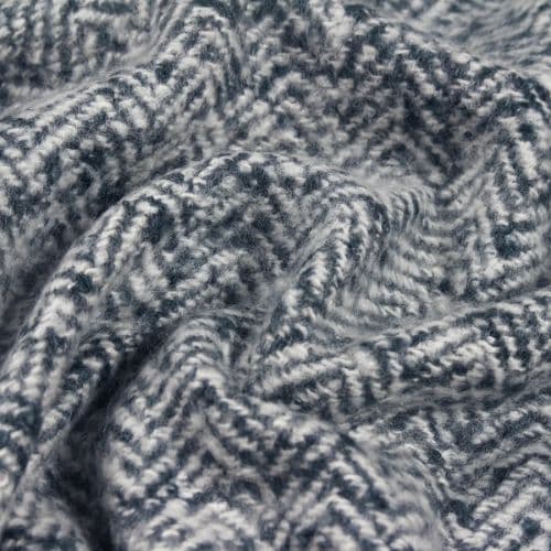 Furn Weaver Herringbone Navy Throw - Image 3