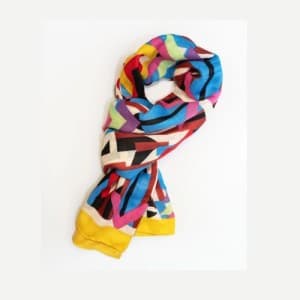Weavermill Geo Block Scarf - Mustard