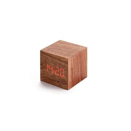 Gingko, Cube Plus Clock - Click Clock Black