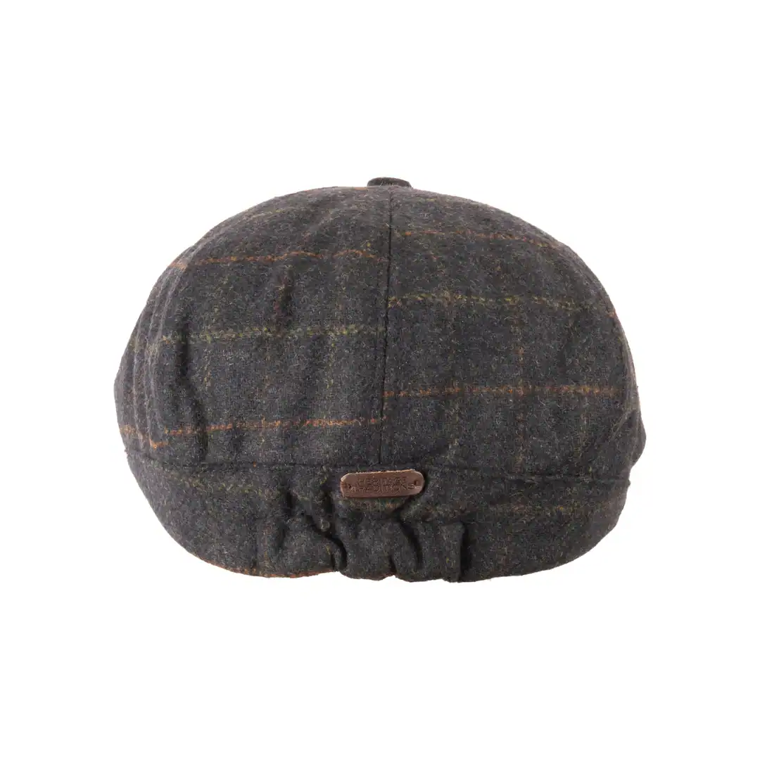 Heritage Traditions Peaky Stud Cap - Blue Box Tweed - Image 4