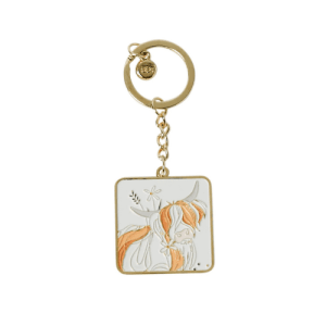 Belly Button Bubble, Highland Cow Key Ring