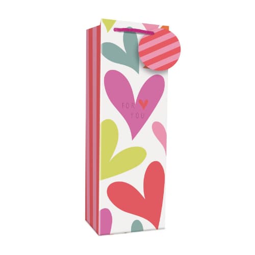 Belly Button Bubble, Hearts Bottle Bag